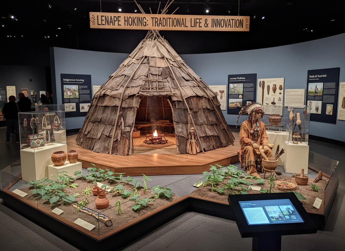 Lenape Indian exhibit at the museum